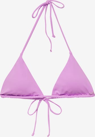 Pull&Bear Triangel Bikinitop in Lila: predná strana