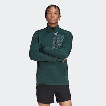 Felpa sportiva 'X-City Cold.Rdy' di ADIDAS SPORTSWEAR in verde: frontale