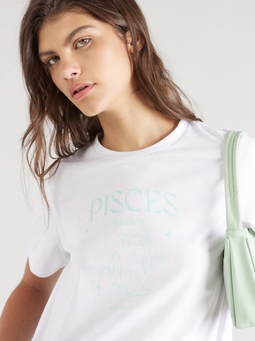 PIECES - Camisa 'FAST' em branco