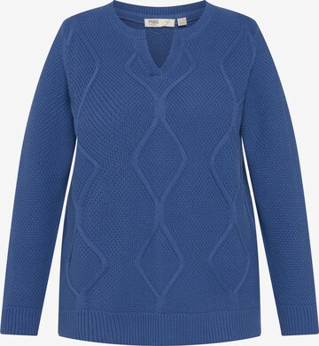 Ulla Popken Pullover (GOTS) in Blau: predná strana