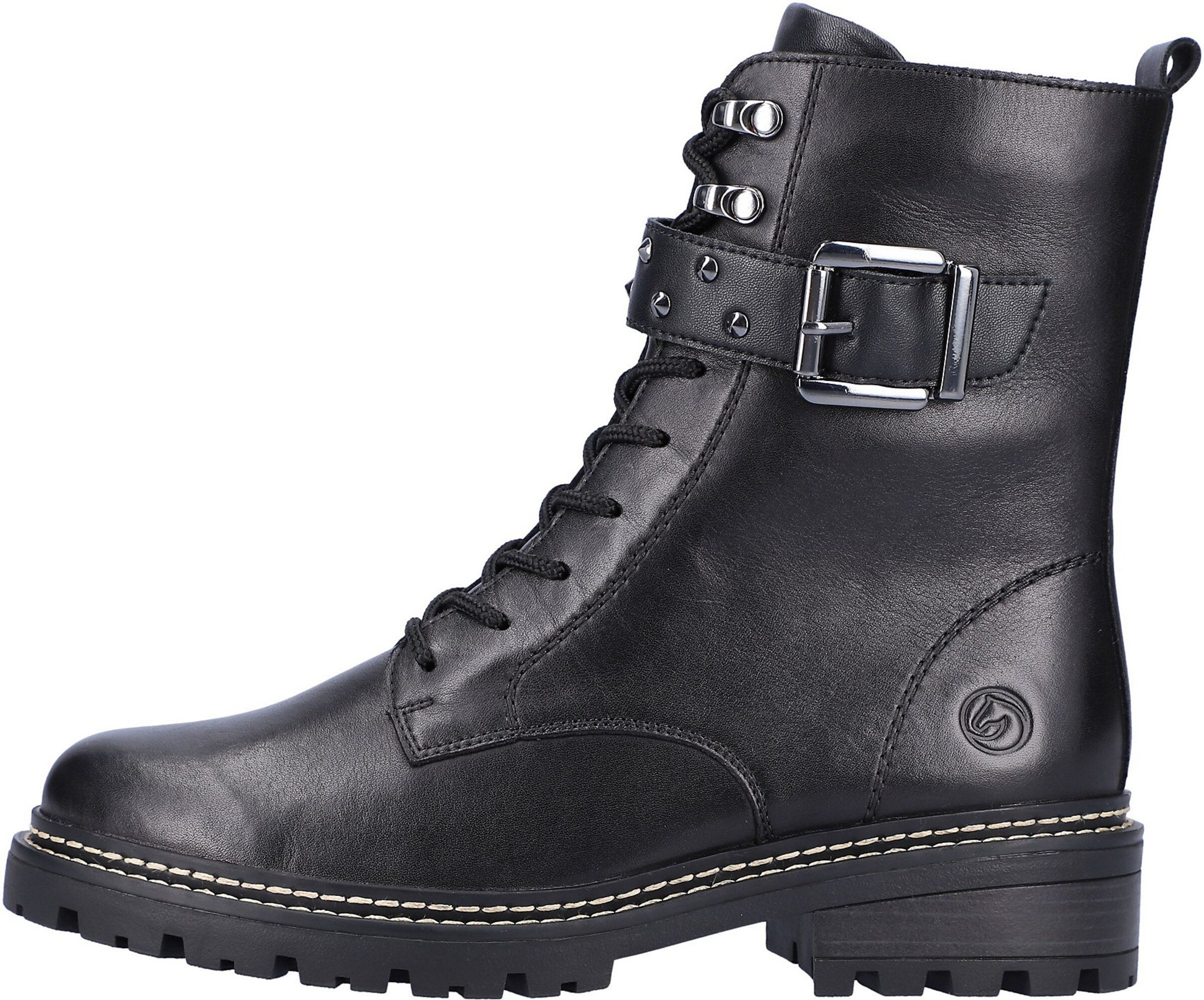 REMONTE Schnürstiefelette in Schwarz