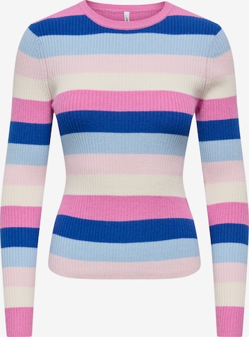 ONLY Sweter 'ONLIBI' w kolorze fioletowy: przód