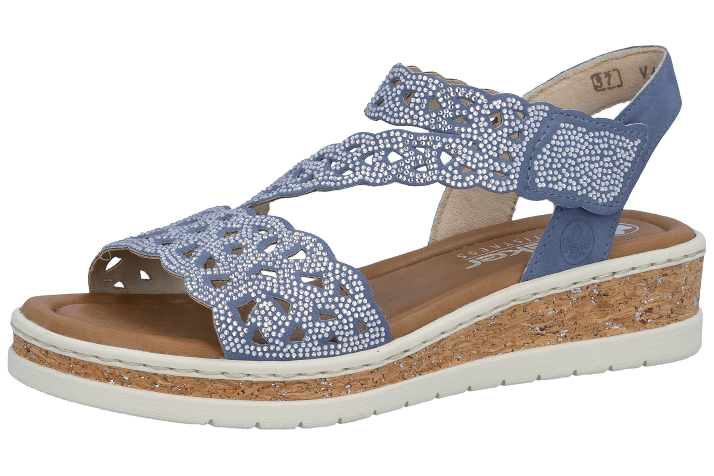 Rieker Strap sandal in Blue: front