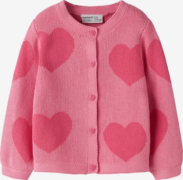NAME IT Gebreid vest in Roze: voorkant