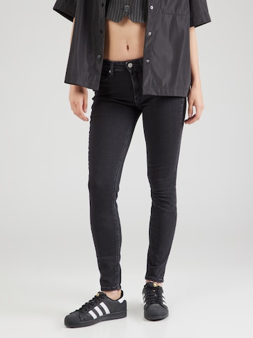 Calvin Klein Jeans Kitsas Teksapüksid 'MID RISE SKINNY', värv must: eest vaates