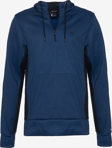 Sweat de sport Spyder en bleu : devant