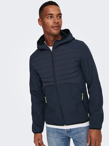 Only & Sons Performance Jacket 'SANDY' in Blue