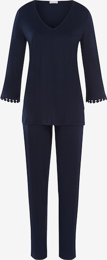 Hanro Pyjama ' Rosa ' in dunkelblau, Produktansicht