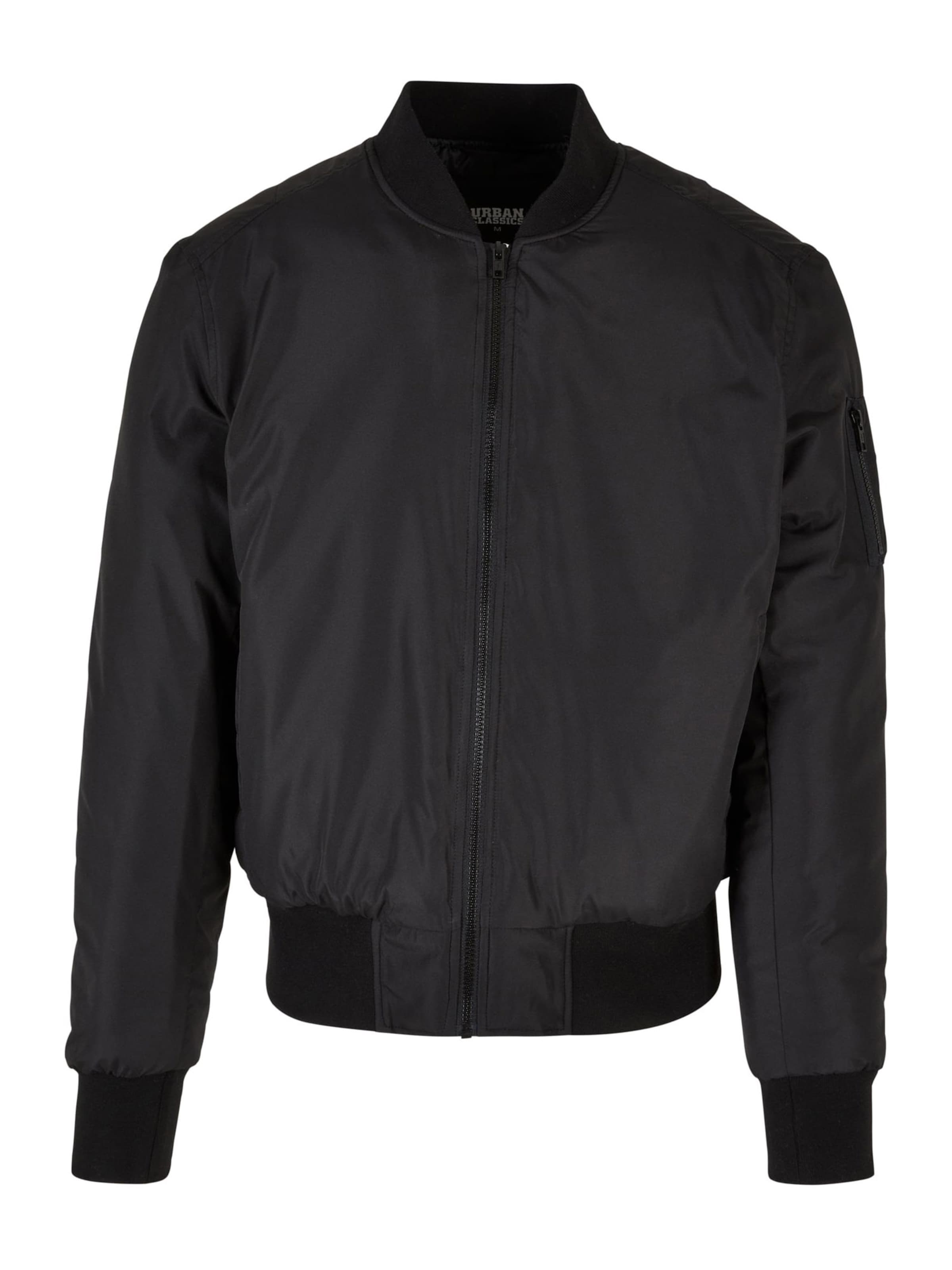Urban Classics Between-season jacket in Black: front