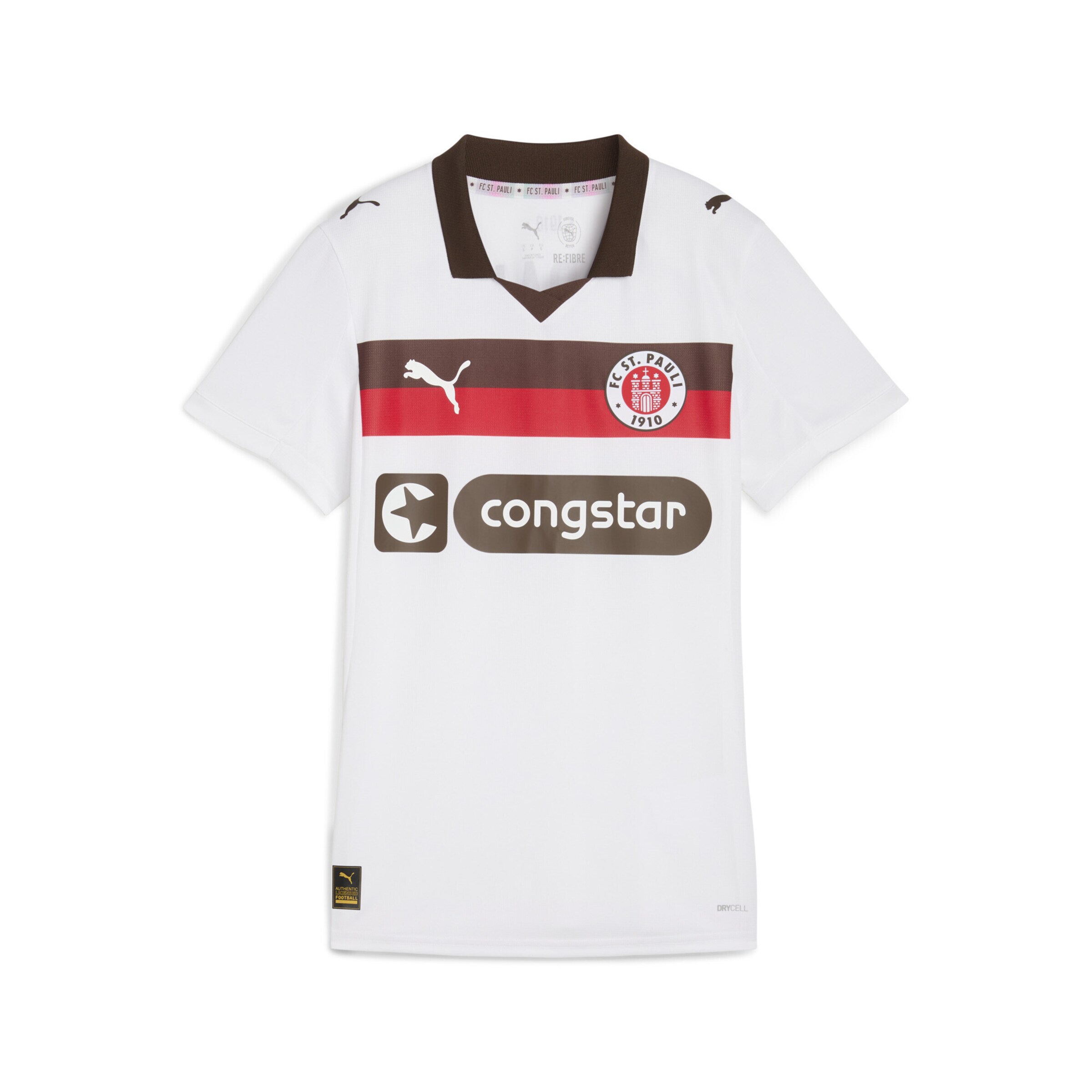 PUMA Functioneel shirt 'FC St. Pauli' in Wit: voorkant