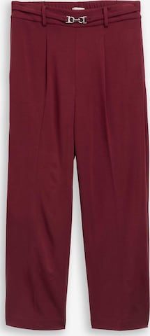 Regular Pantalon TOM TAILOR en rouge : devant
