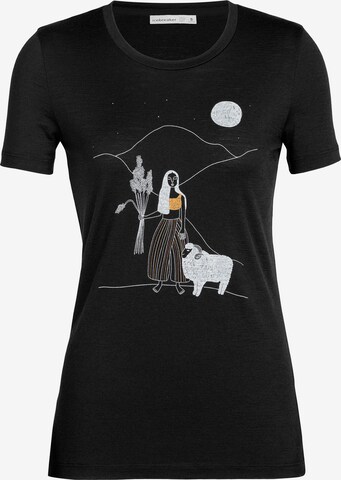 ICEBREAKER Funktionsshirt 'Tech Lite II The Ram Herder' in Schwarz: predná strana