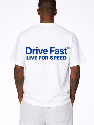 DriveFastDieYoung Shirt 'Speed' in White