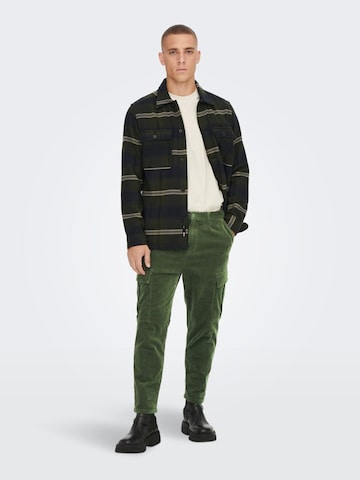 Regular Pantalon cargo 'Dew' Only & Sons en vert