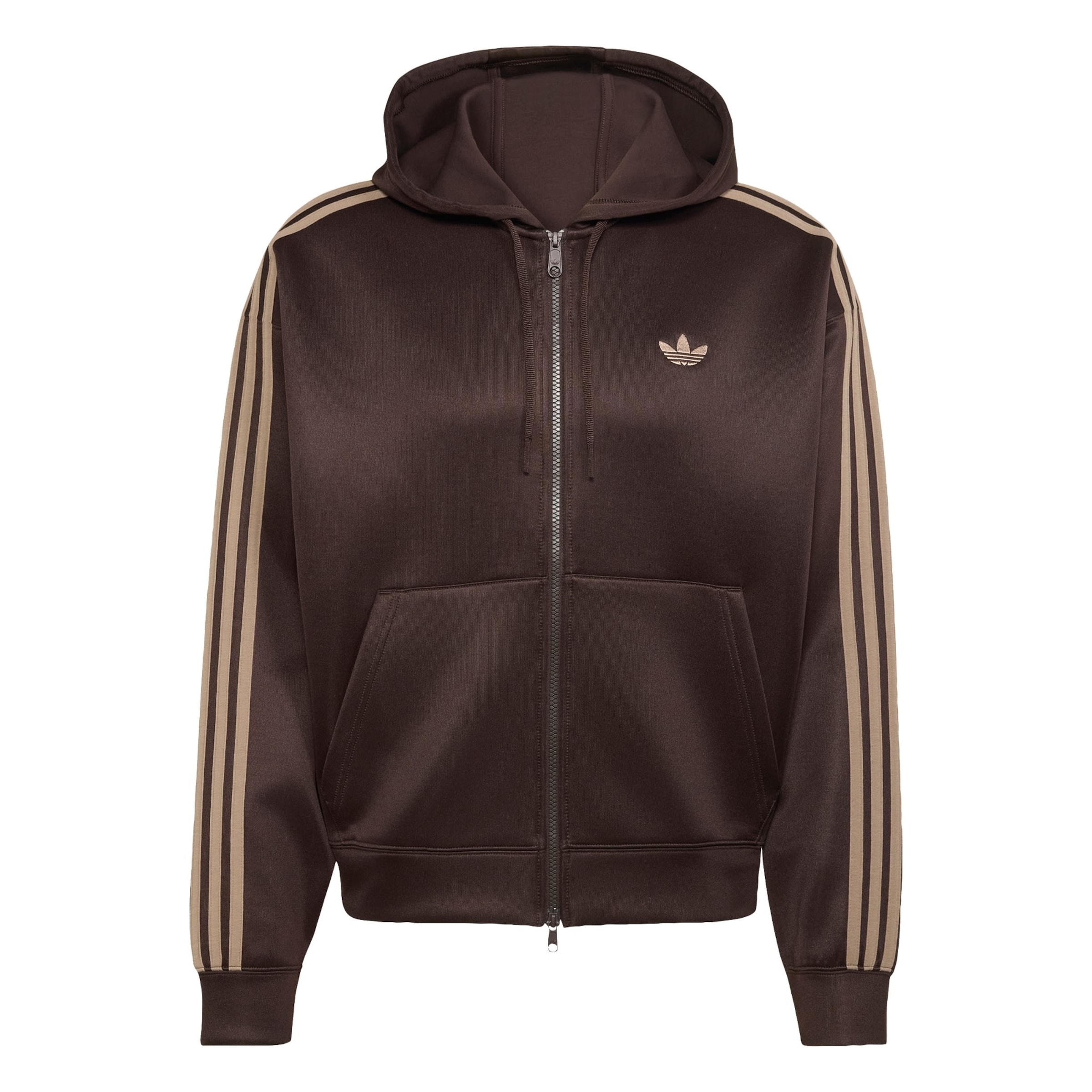 Veste de survêtement 'Adicolor' ADIDAS ORIGINALS en marron : devant