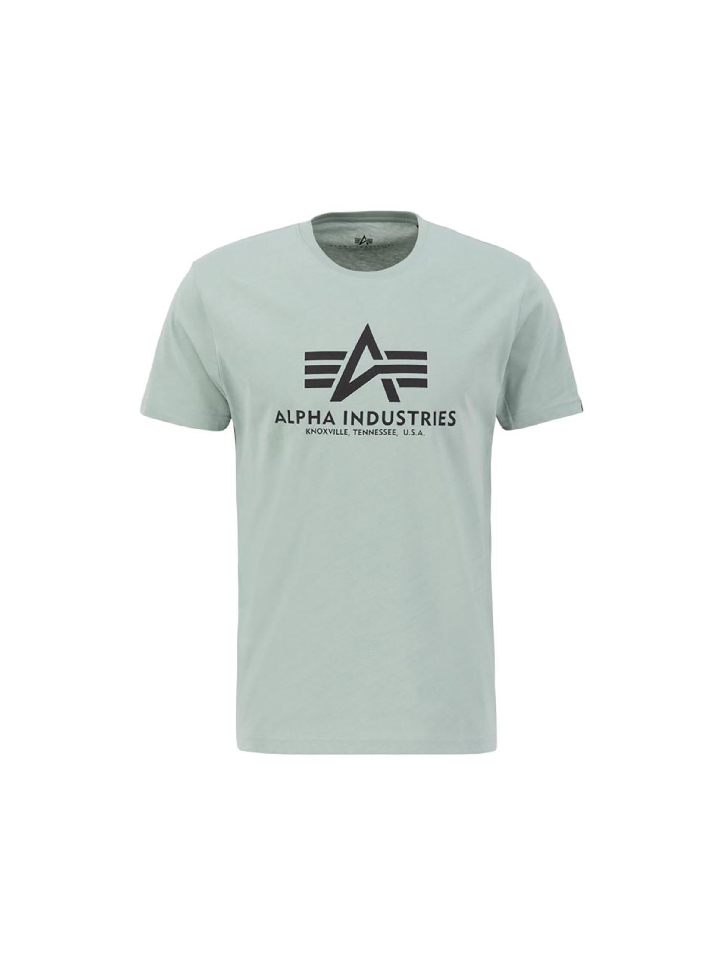 ALPHA INDUSTRIES Shirt 'Basic'‌‌‌‌‌ in Grün: Vorderseite