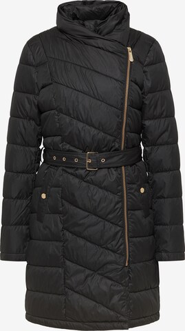 faina Winter Coat in Black: front