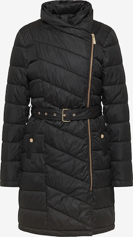 faina Winter Coat in Black: front