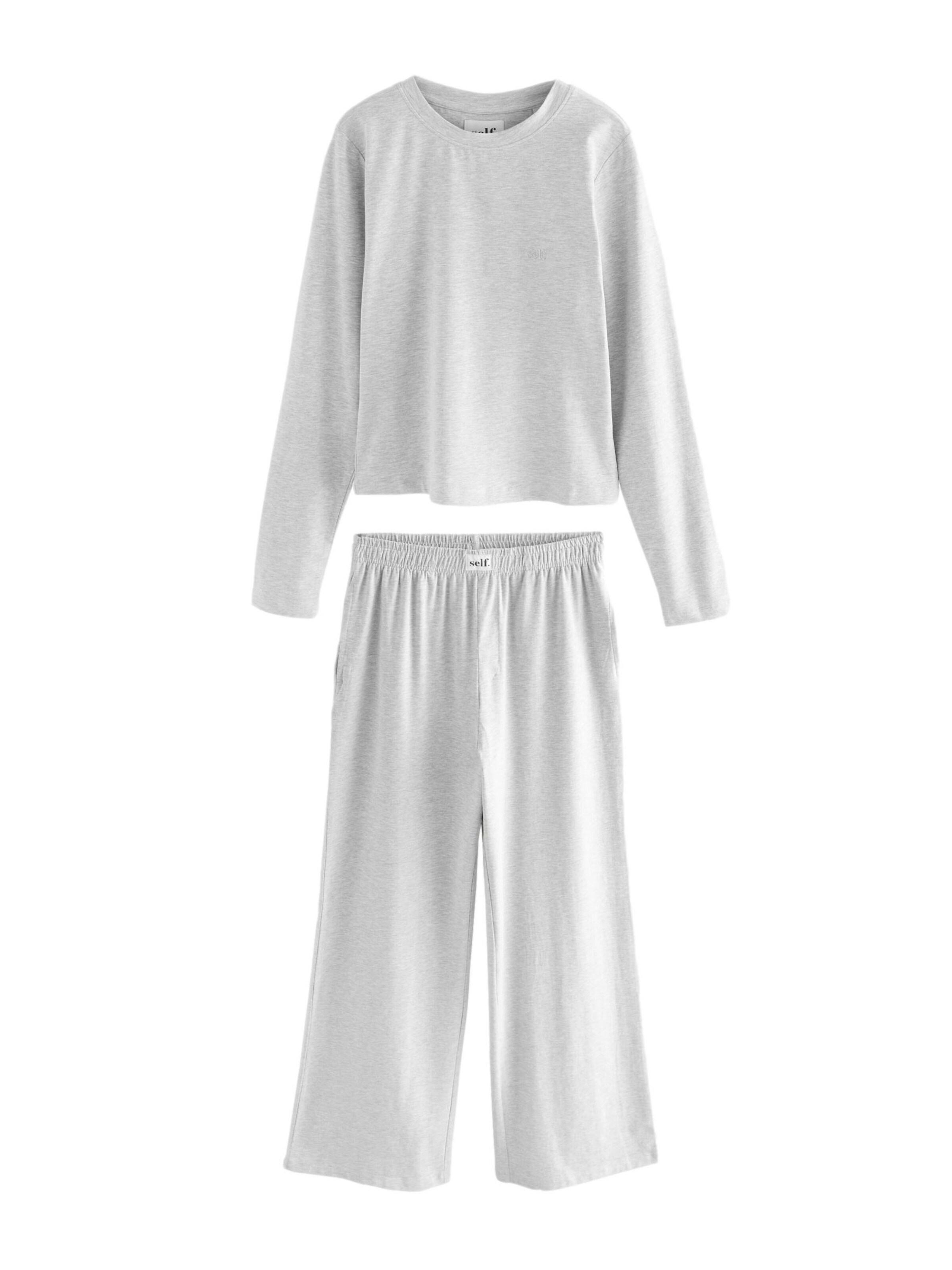 self. Pyjama in Grau: Vorderseite