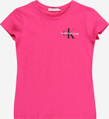 T-Shirt Calvin Klein Jeans en rose : devant