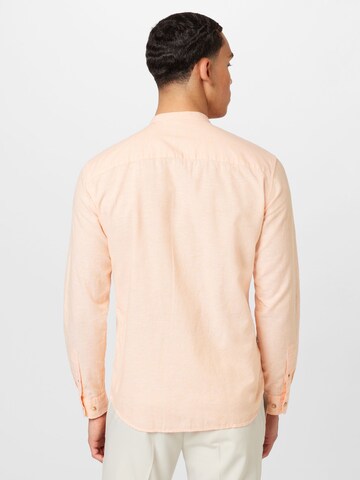 JACK & JONES Slim fit Button Up Shirt 'Summer' in Orange