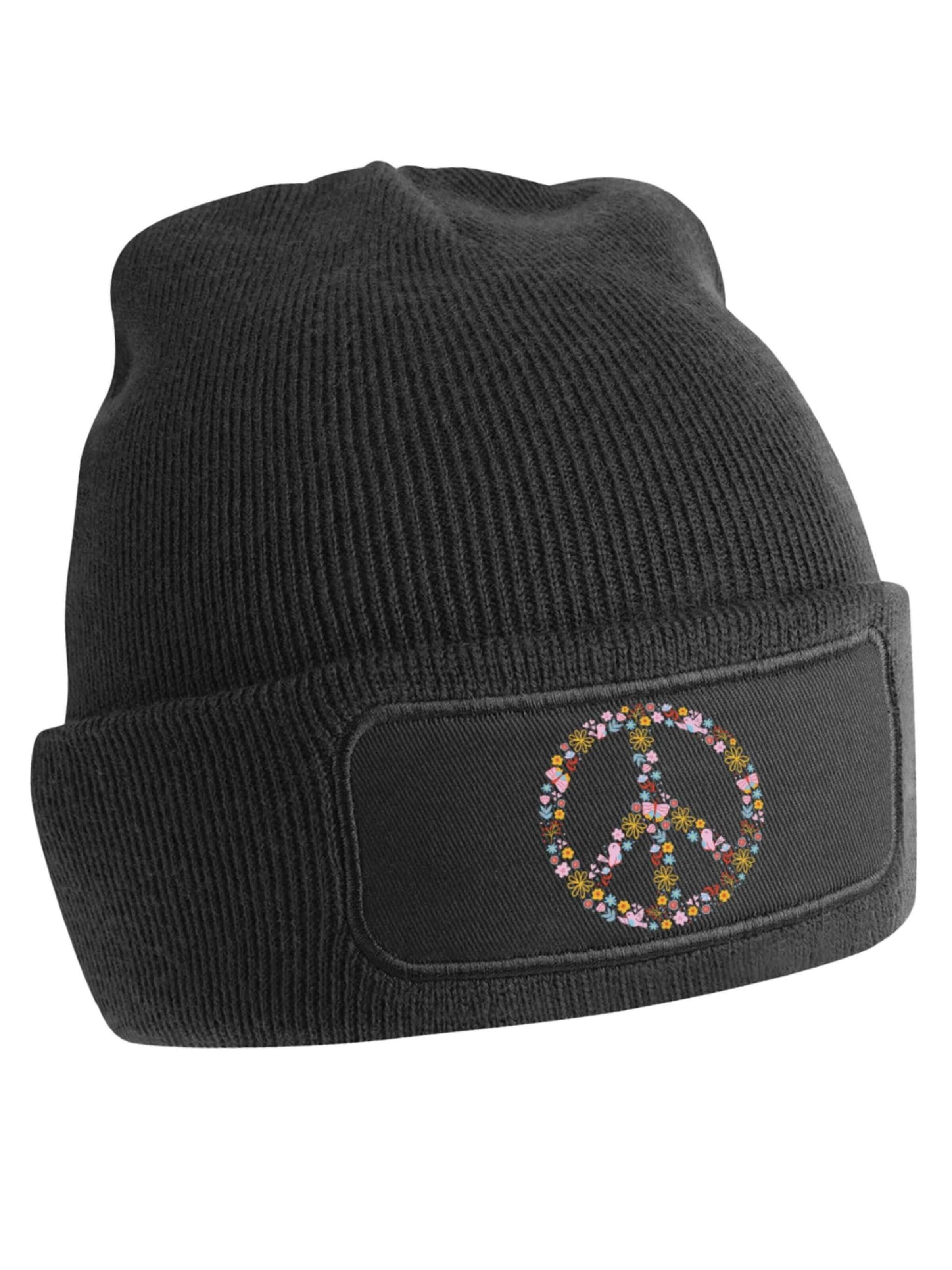 Youth Designz Mütze 'Peace'‌‌‌‌‌ in Schwarz