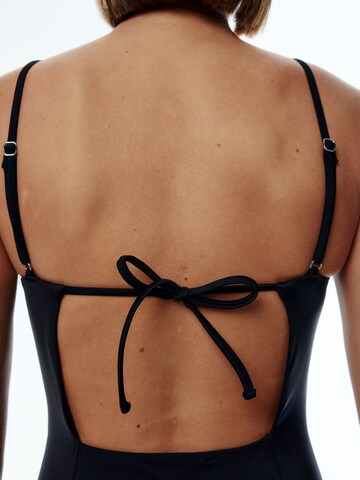 EDITED Bustier Enodelne kopalke | črna barva