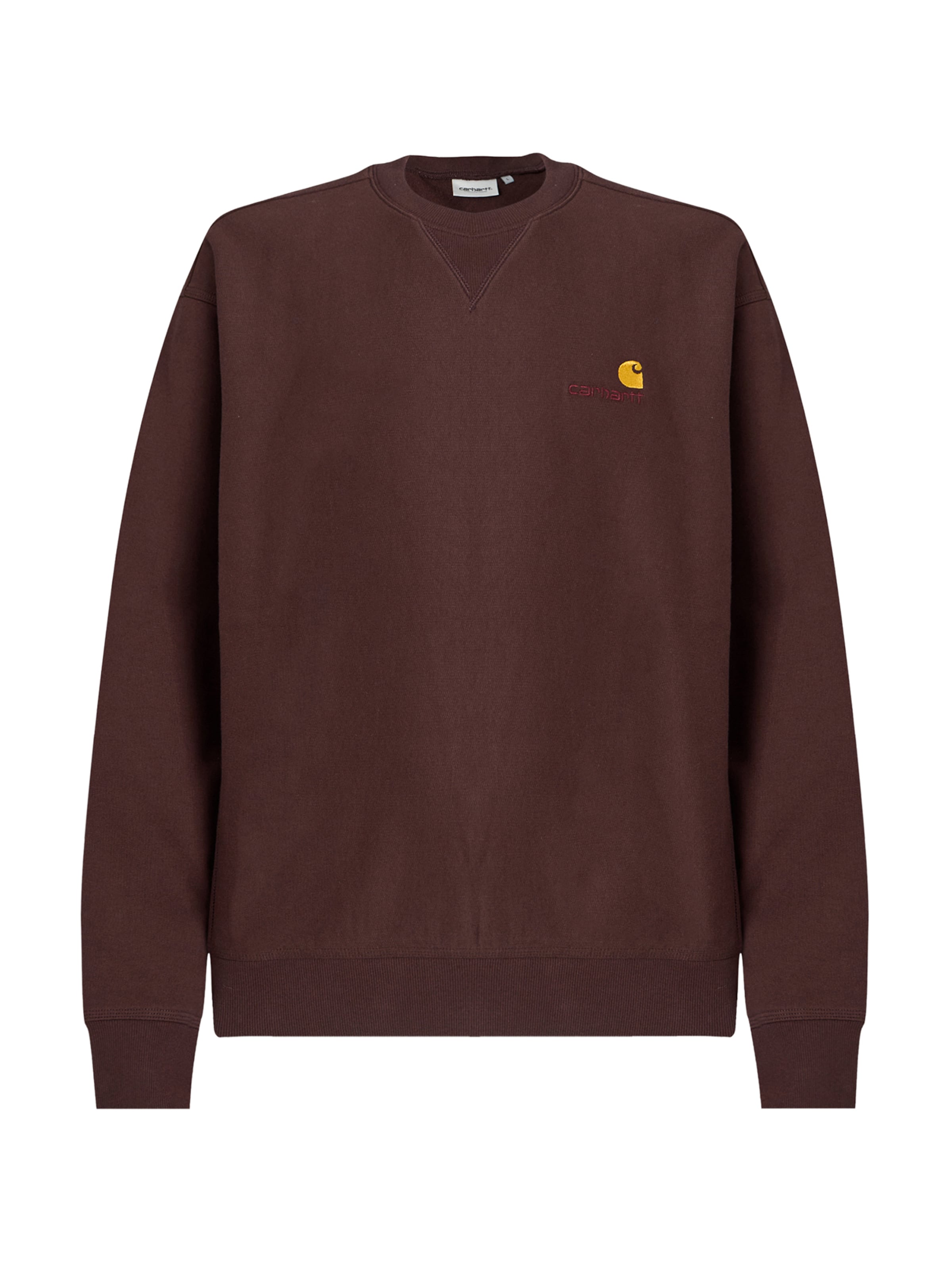 Carhartt WIP Sweatshirt 'American Script' in Brown: front
