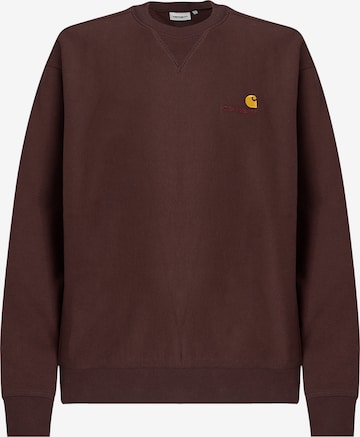 Carhartt WIP Sweatshirt 'American Script' in Bruin: voorkant