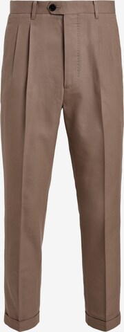 AllSaints - Tapered Pantalón plisado 'TALLIS' en marrón: frente