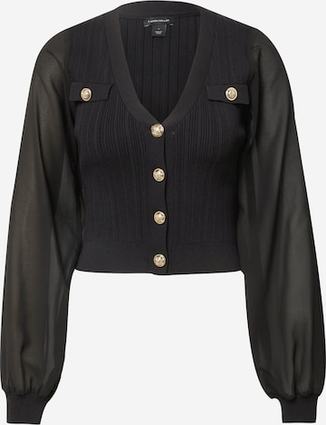 Karen Millen Knit Cardigan 'Georgette' in Black: front