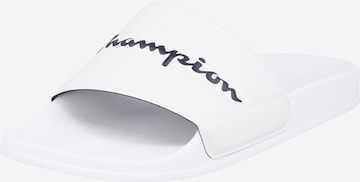Champion Authentic Athletic Apparel Beach & Pool Shoes 'VARSITY' in White: front