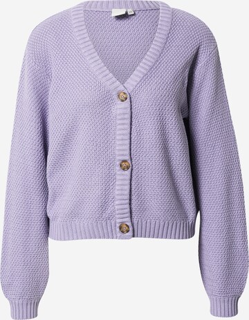 Cardigan 'Noelle' ICHI en violet : devant