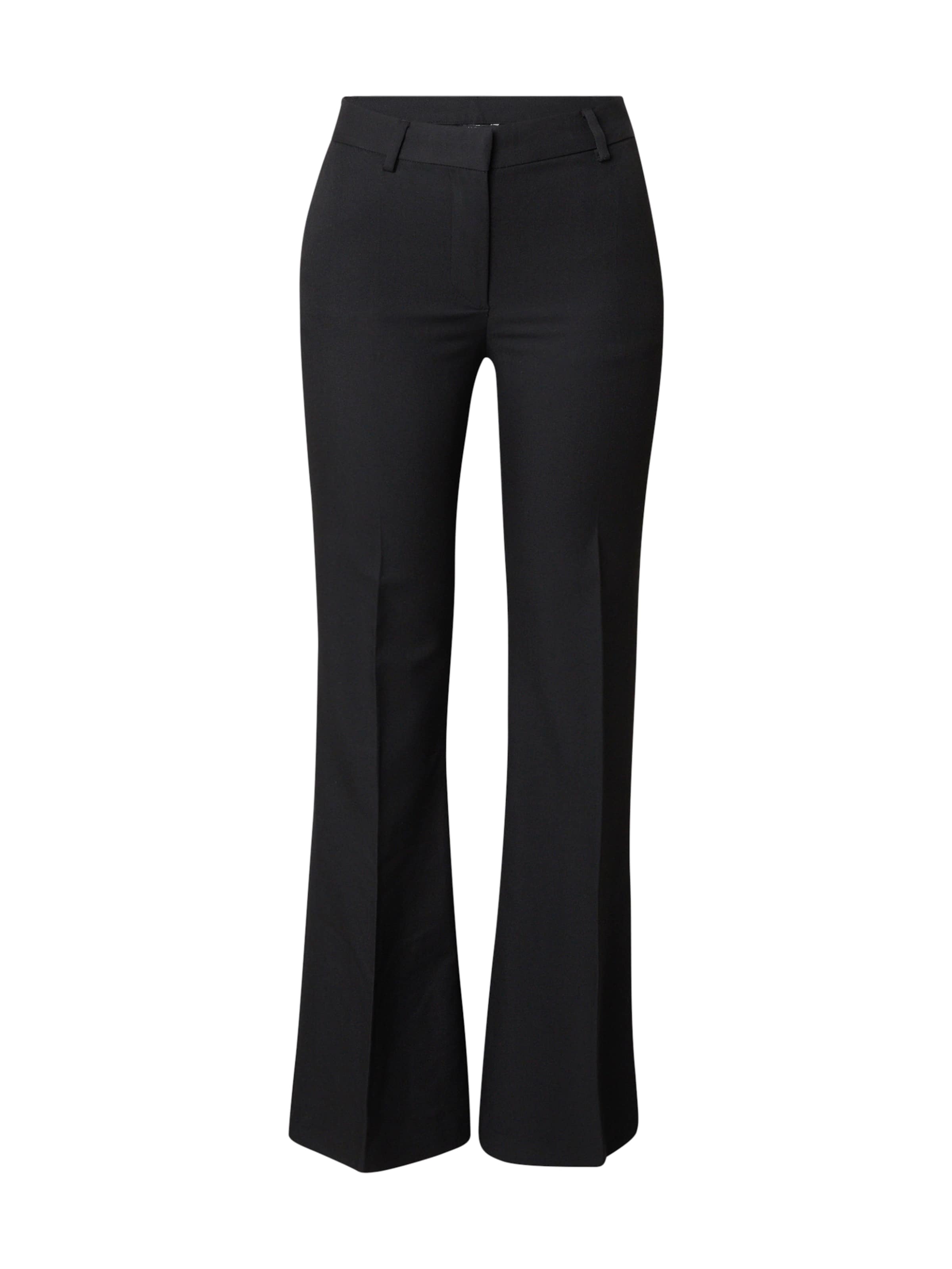 évasé Pantalon à plis Monki en noir : devant