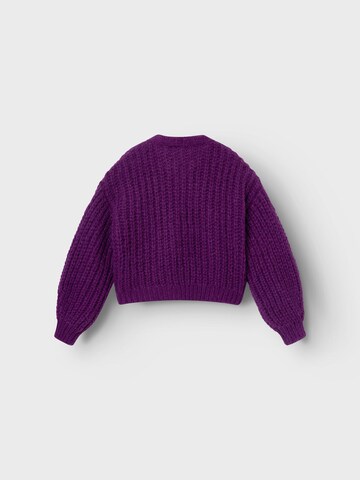 NAME IT Knit Cardigan in Purple