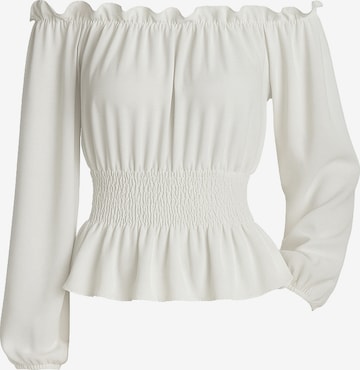 Chemisier Elara en blanc : devant