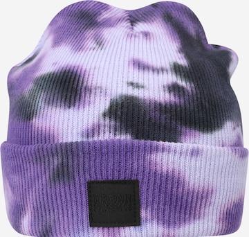 Urban Classics Muts 'Tie Dye Beanie ' in Lila