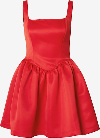 Gina Tricot Obleka | rdeča barva: sprednja stran