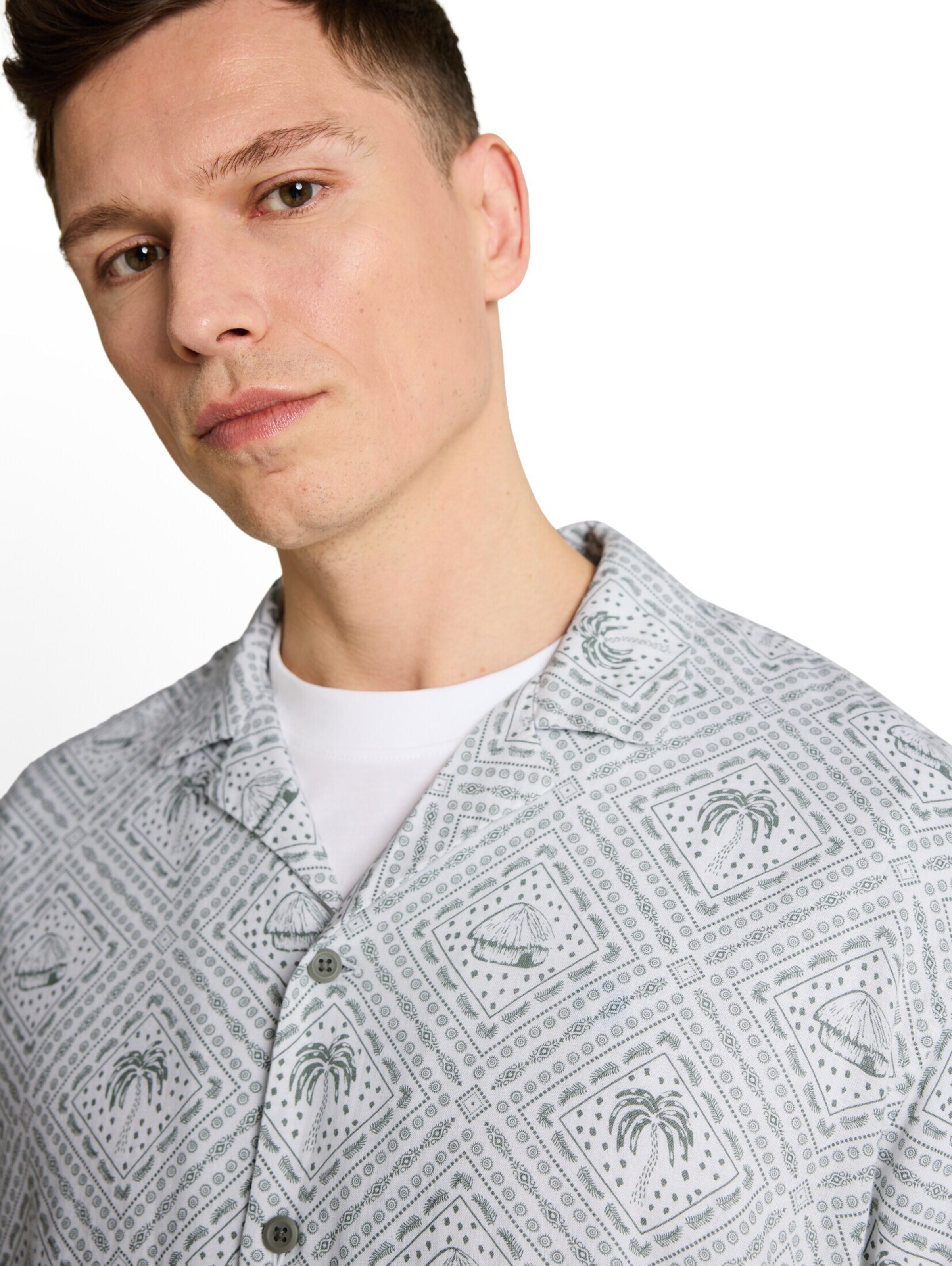 TOM TAILOR DENIM Comfort fit Overhemd in Groen