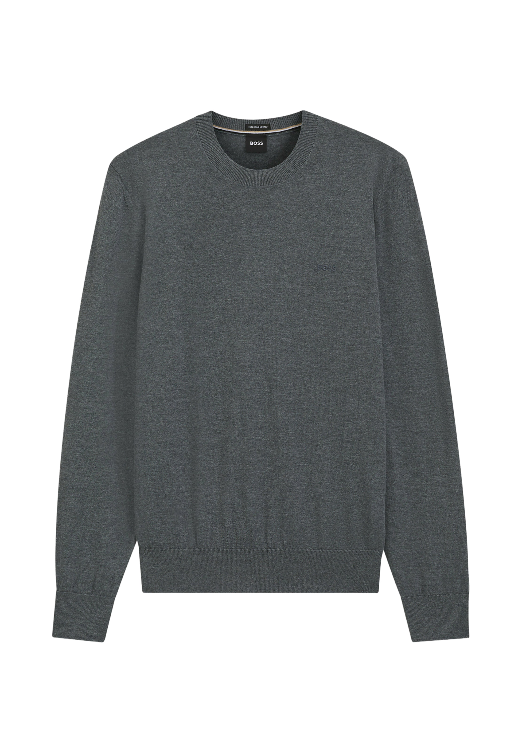 BOSS Pullover 'H-Leno-L' in Grau: Vorderseite