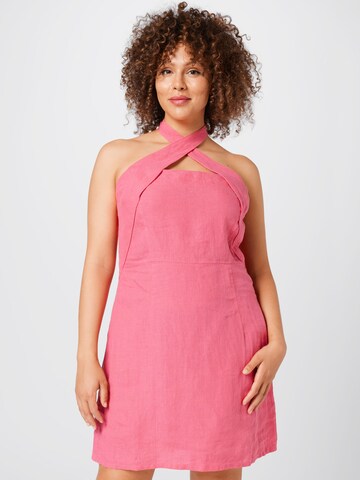 Robe 'Daria' A LOT LESS en rose : devant