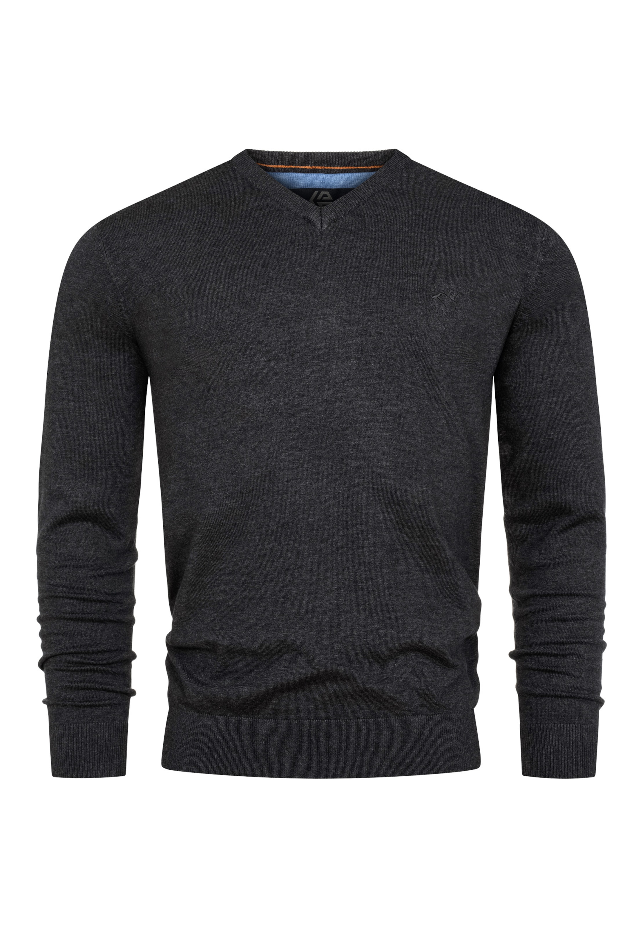 INDICODE JEANS Sweater 'Tikks' in Grey: front
