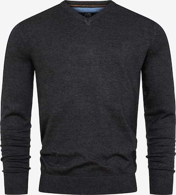 INDICODE JEANS Pullover 'Tikks' in Grau: Vorderseite