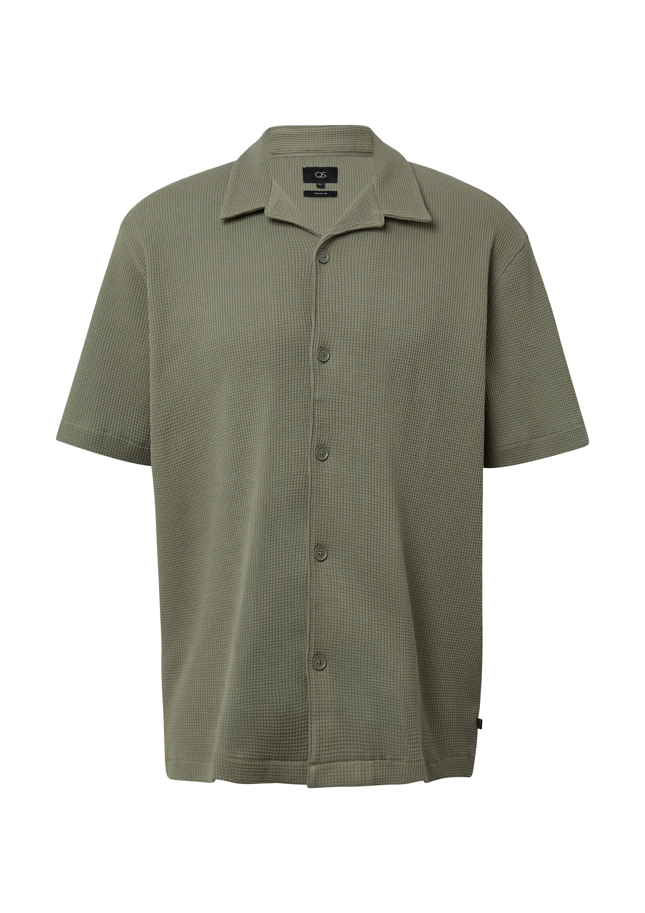 QS Regular Fit Hemd in Grün: Vorderseite