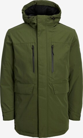 Parka mi-saison 'BACH' JACK & JONES en vert : devant