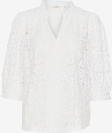 Cream Bluse 'Kaspis' i hvit: forside