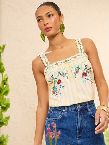 love & roses Top in Yellow