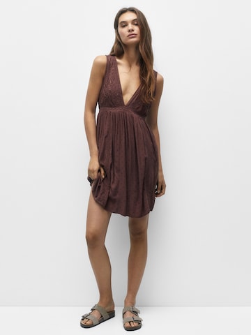 Pull&Bear Kleid in Braun