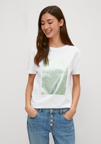 T-shirt comma casual identity en blanc : devant