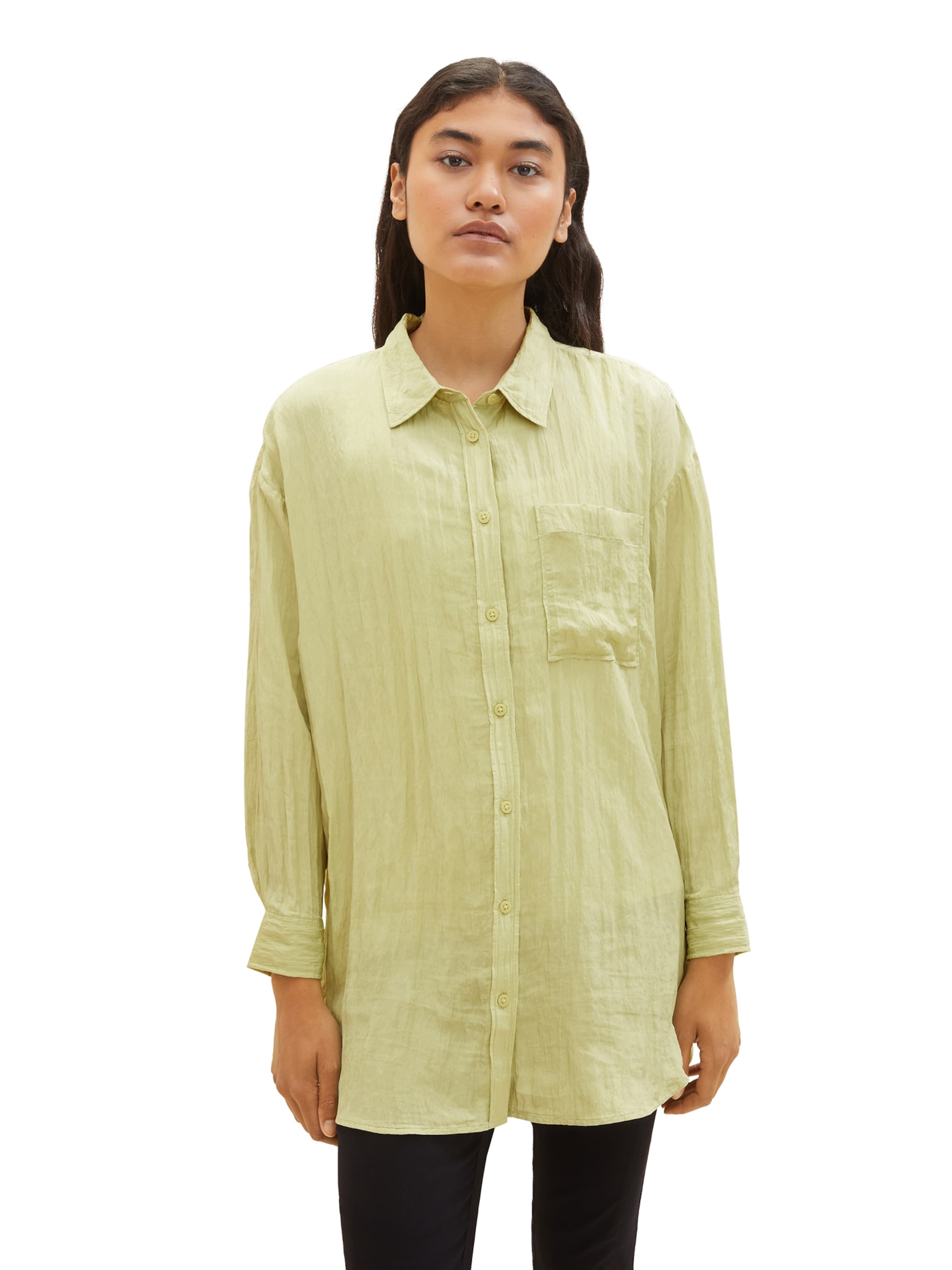 TOM TAILOR DENIM Μπλούζα σε πράσινο: μπροστά